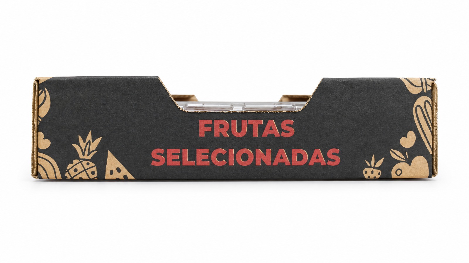 Frutas Selecionadas — Preta com Frutas Ilustradas