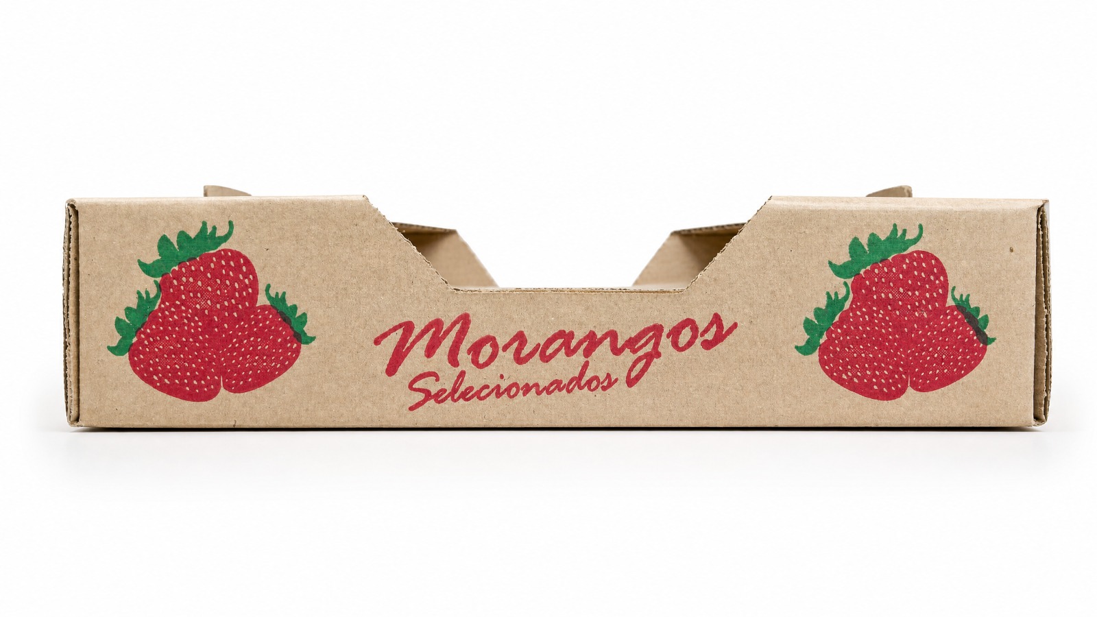 Morangos Selecionados — Cursivo Kraft