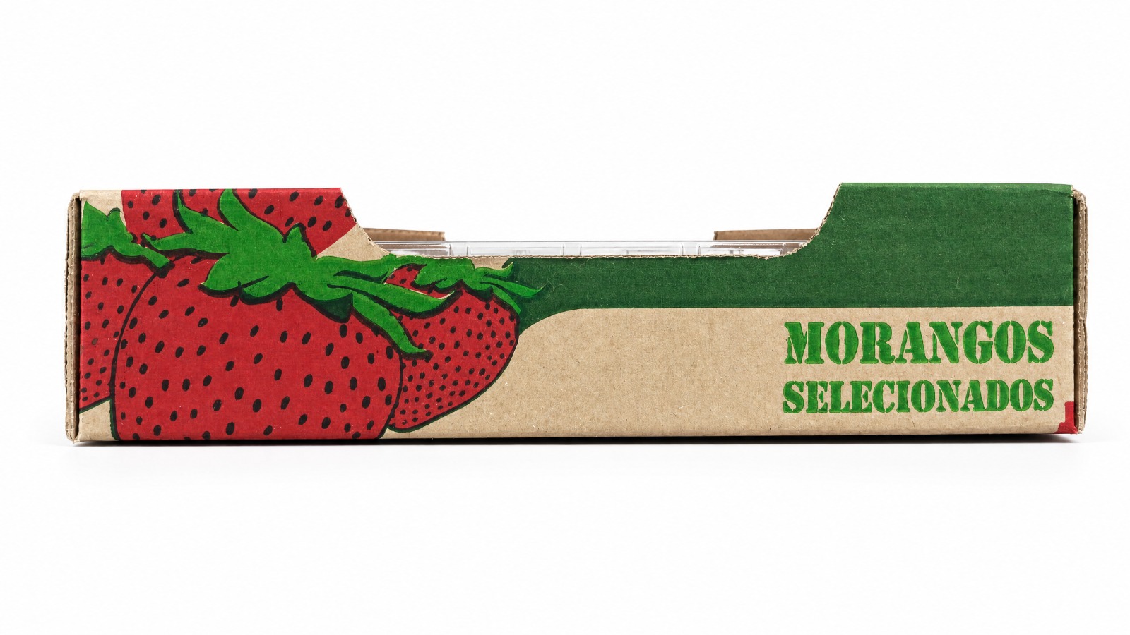 Morangos Selecionados — Verde Stencil